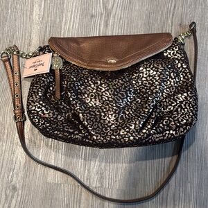 Juicy Couture Brown and Black Leopard Crossbody Bag